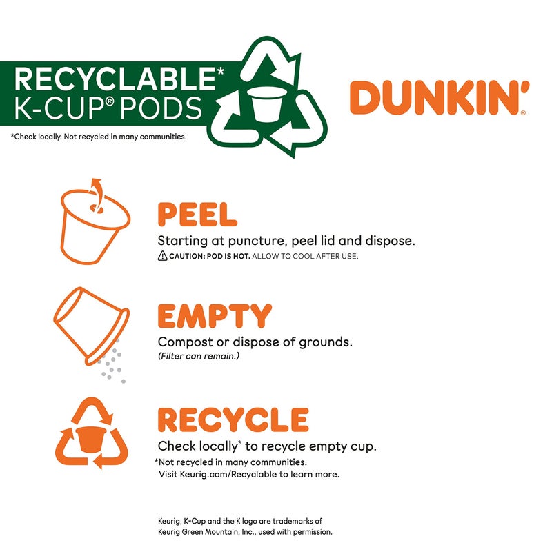 Dunkin' Original Blend Coffee, Medium Roast, K-Cup Pods, 22 Count Boxes (Pack of 4) - Image 5